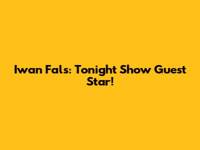 **Iwan Fals: Tonight Show Guest Star!**