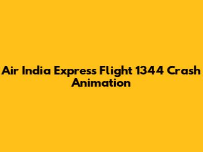 Air India Express Flight 1344 Crash Animation