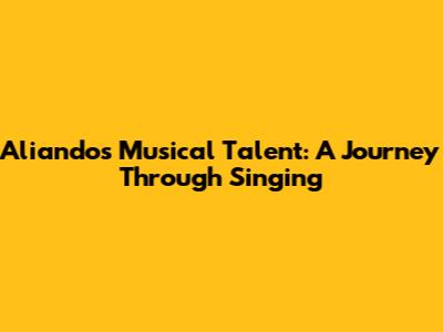 Aliando's Musical Talent: A Journey Through Singing