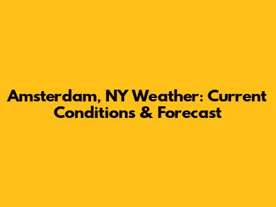 Amsterdam, NY Weather: Current Conditions & Forecast