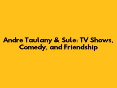 Andre Taulany & Sule: TV Shows, Comedy, and Friendship