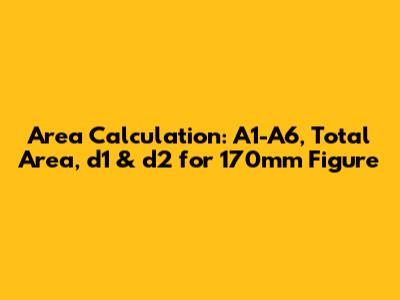Area Calculation: A1-A6, Total Area, d1 & d2 for 170mm Figure