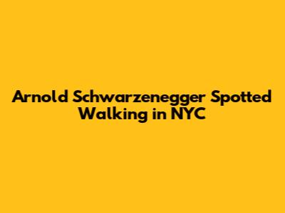 Arnold Schwarzenegger Spotted Walking in NYC