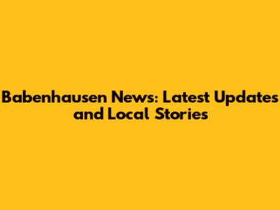 Babenhausen News: Latest Updates and Local Stories