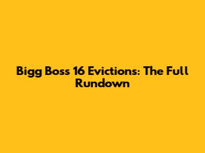 Bigg Boss 16 Evictions: The Full Rundown
