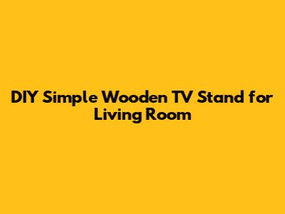 DIY Simple Wooden TV Stand for Living Room