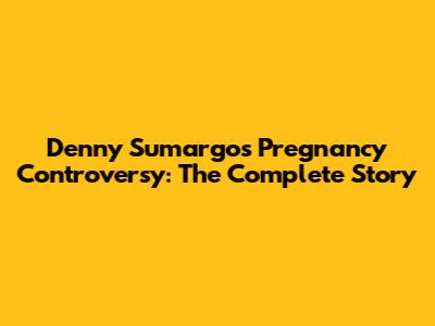 Denny Sumargo's Pregnancy Controversy: The Complete Story