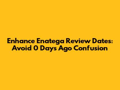 Enhance Enatega Review Dates: Avoid '0 Days Ago' Confusion