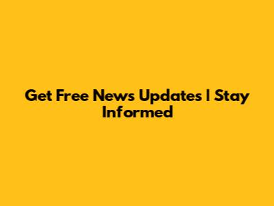 Get Free News Updates | Stay Informed