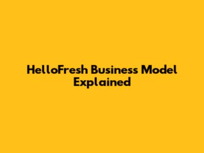 HelloFresh Business Model Explained