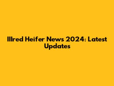 IIIred Heifer News 2024: Latest Updates