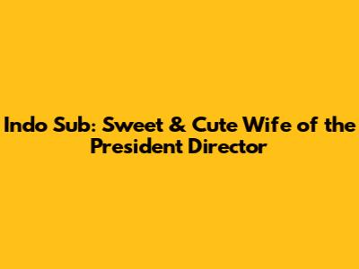 Indo Sub: Sweet & Cute Wife of the President Director