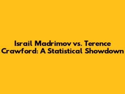 Israil Madrimov vs. Terence Crawford: A Statistical Showdown