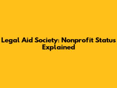 Legal Aid Society: Nonprofit Status Explained