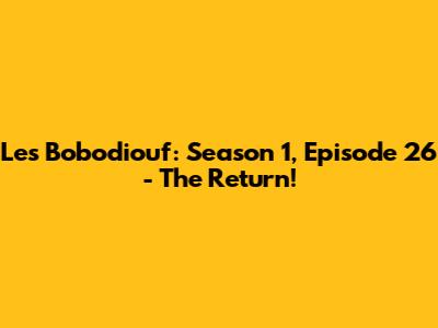 Les Bobodiouf: Season 1, Episode 26 - The Return!