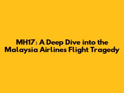 MH17: A Deep Dive into the Malaysia Airlines Flight Tragedy
