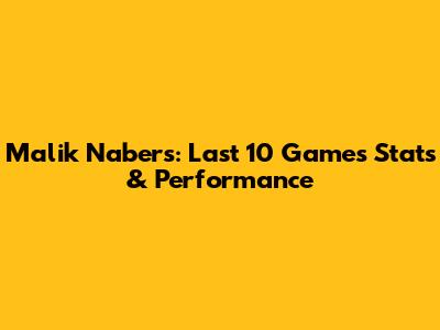 Malik Nabers: Last 10 Games Stats & Performance