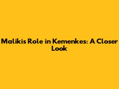 Maliki's Role in Kemenkes: A Closer Look