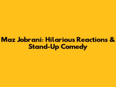 Maz Jobrani: Hilarious Reactions & Stand-Up Comedy