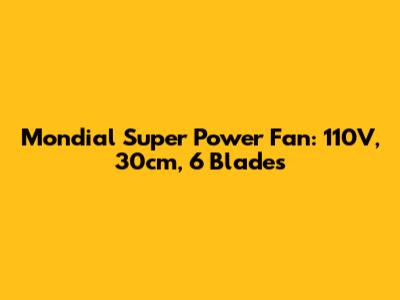 Mondial Super Power Fan: 110V, 30cm, 6 Blades