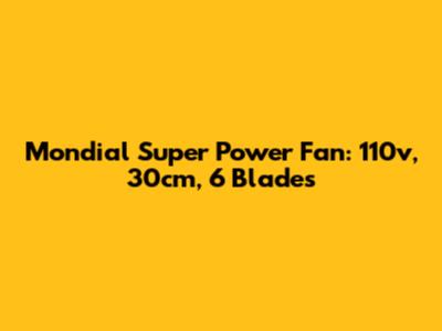 Mondial Super Power Fan: 110v, 30cm, 6 Blades