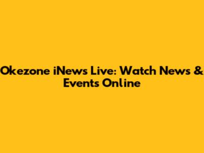 Okezone iNews Live: Watch News & Events Online