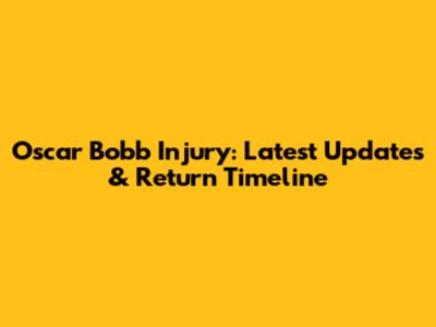 Oscar Bobb Injury: Latest Updates & Return Timeline