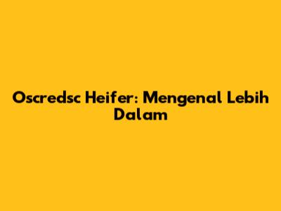 Oscredsc Heifer: Mengenal Lebih Dalam