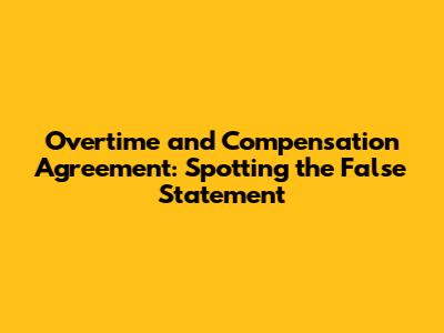 Overtime and Compensation Agreement: Spotting the False Statement