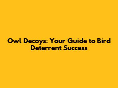 Owl Decoys: Your Guide to Bird Deterrent Success