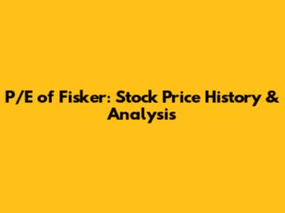 P/E of Fisker: Stock Price History & Analysis