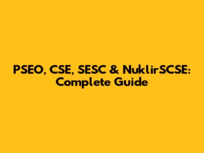 PSEO, CSE, SESC & NuklirSCSE: Complete Guide