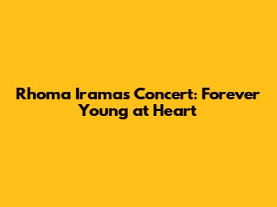 Rhoma Irama's Concert: Forever Young at Heart