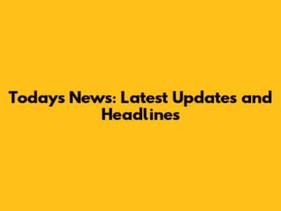 Today's News: Latest Updates and Headlines