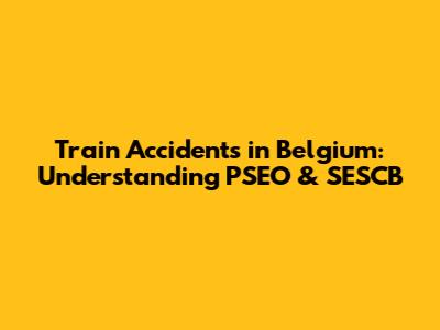 Train Accidents in Belgium: Understanding PSEO & SESCB