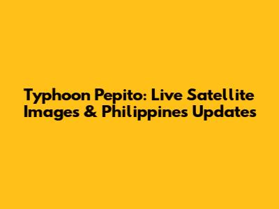 Typhoon Pepito: Live Satellite Images & Philippines Updates