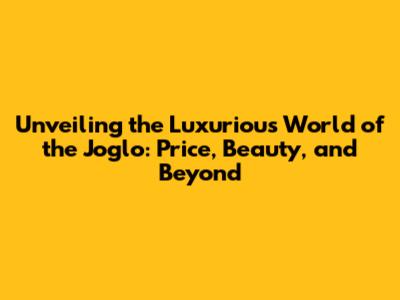 Unveiling the Luxurious World of the Joglo: Price, Beauty, and Beyond