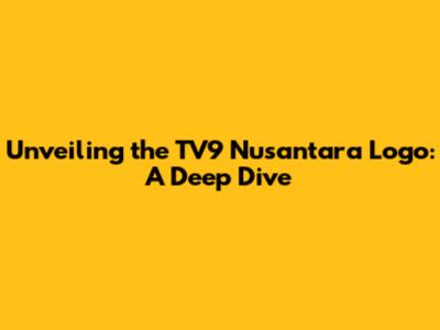 Unveiling the TV9 Nusantara Logo: A Deep Dive