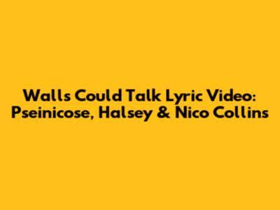 Walls Could Talk Lyric Video: Pseinicose, Halsey & Nico Collins