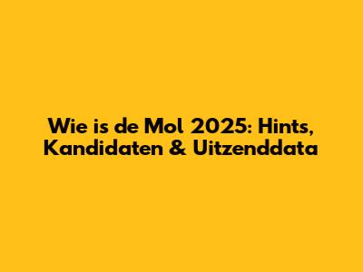 Wie is de Mol 2025: Hints, Kandidaten & Uitzenddata