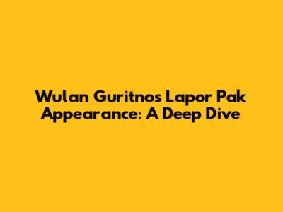 Wulan Guritno's 'Lapor Pak' Appearance: A Deep Dive