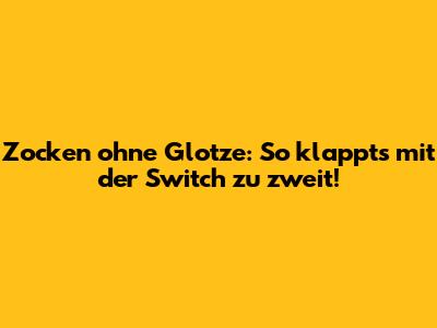 Zocken ohne Glotze: So klappt's mit der Switch zu zweit!